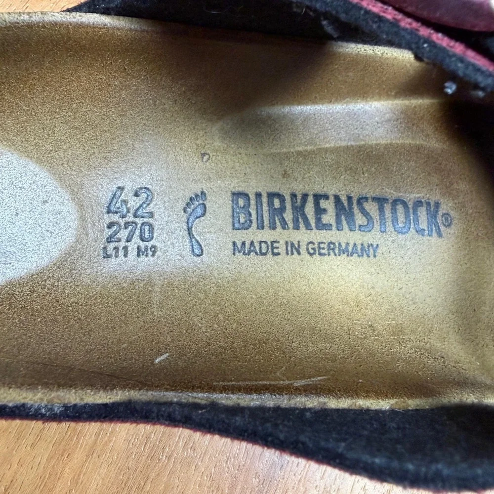 Birkenstock Arizona Maroon Red Lizard Embossed Sandals Mens‎ 9 L11 M9 EU 42